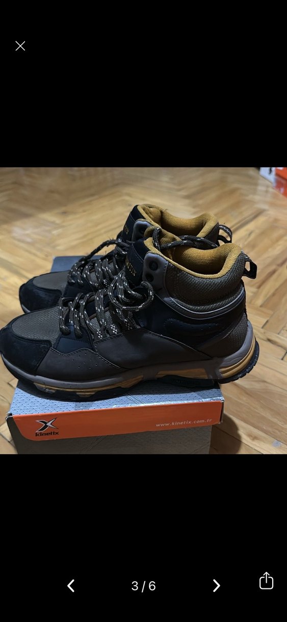 Siyah Yılan Desenli Bağcıklı Erkek Outdoor Bot - Görsel 2