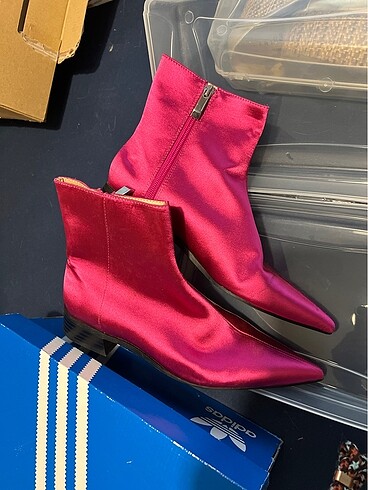 36 Beden Zara pembe saten bot