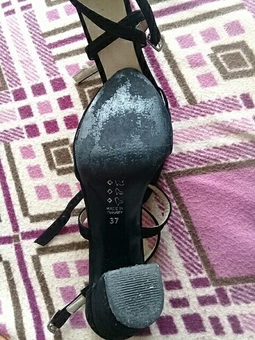 37 Beden siyah Renk Kadin kalin topuklu
