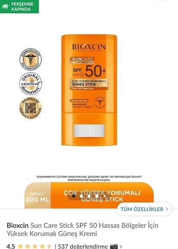 BIOXCIN Güneş Koruyucu Stick SPF 50+ - Görsel 2