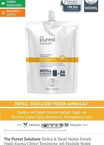 The Purest Solutions Sivilce Siyah Nokta Karşıtı Temizleme jeli