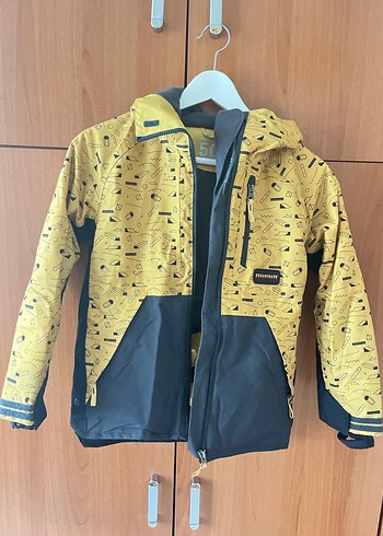Decathlon Sarı Baskılı Fermuarlı Erkek Çocuk Mont