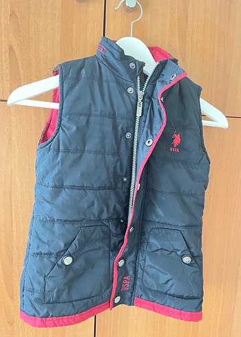 U.S Polo Assn. Düğmeli Erkek Çocuk Mavi Yelek