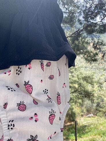 1 Yaş Beden çeşitli Renk MÜSLİN KIZ BEBEK ROMPER