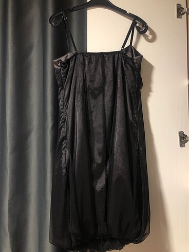 Siyah Balon Elbise - Görsel 5