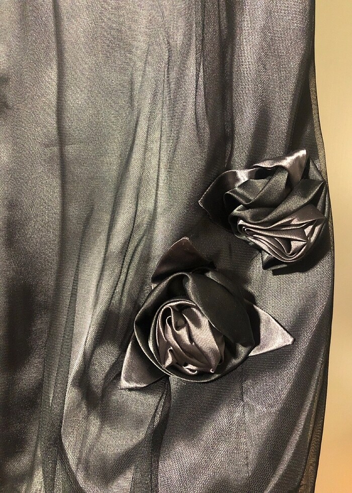 Siyah Balon Elbise - Görsel 2