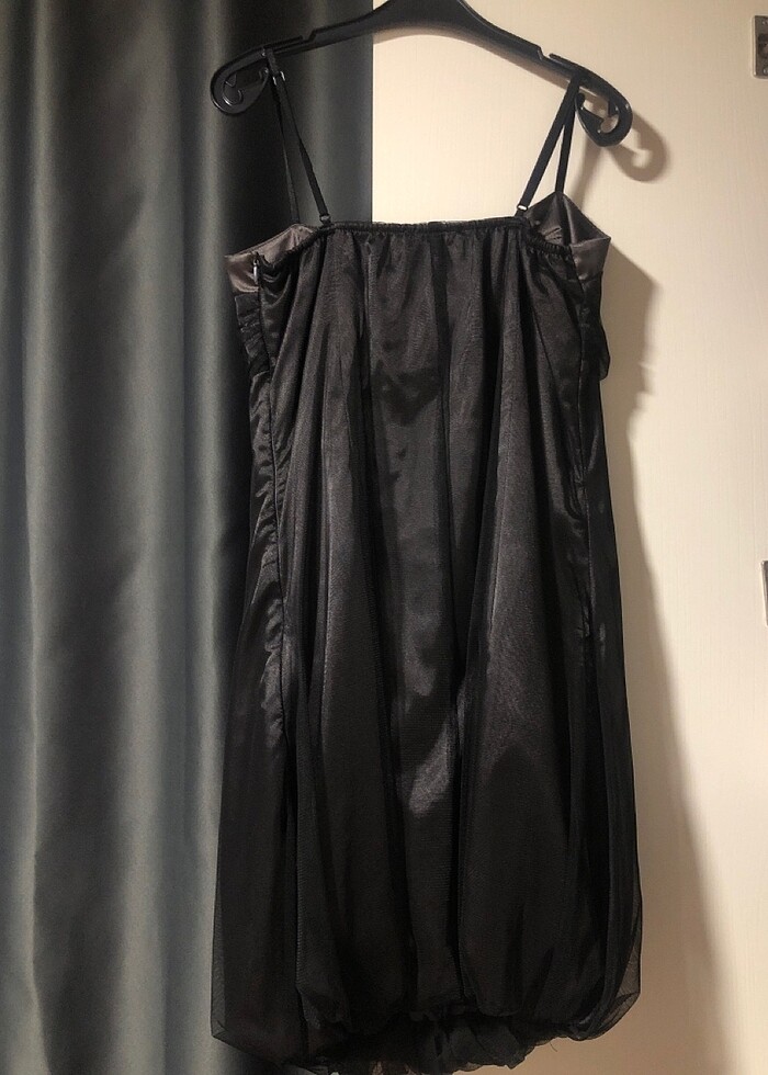 Siyah Balon Elbise - Görsel 5