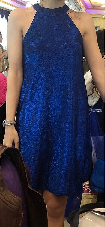 Lacivert Işıltılı Abiye - Görsel 5