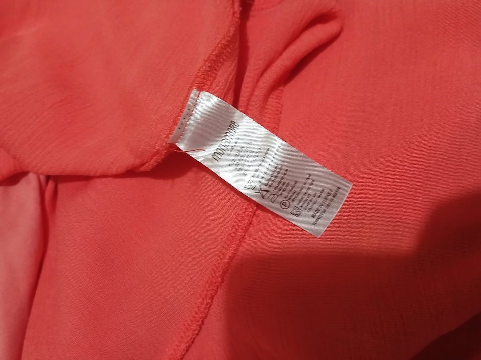 Volanlı Kırmızı Bohem Midi Etek - Görsel 5