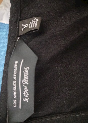 V Yaka Siyah Midi Tunik - Görsel 6