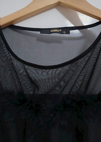 Siyah Kolsuz Midi Bluz - Görsel 2