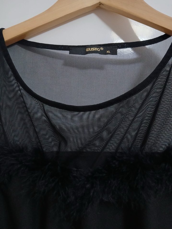 Siyah Kolsuz Midi Bluz - Görsel 2