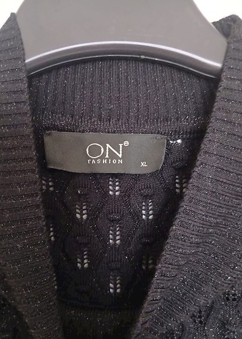 Siyah Örgü Kısa Kollu Boğazlı Kazak - Görsel 4