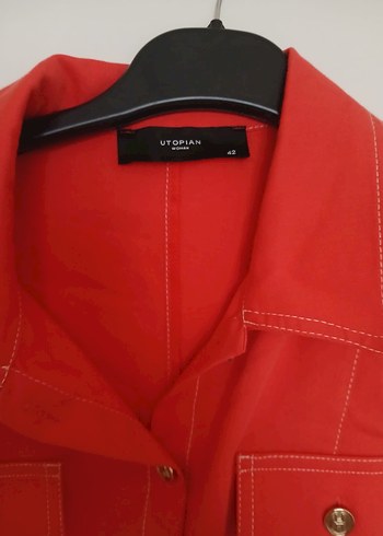 Kırmızı Kemerli Midi Kadın Elbise - Görsel 4