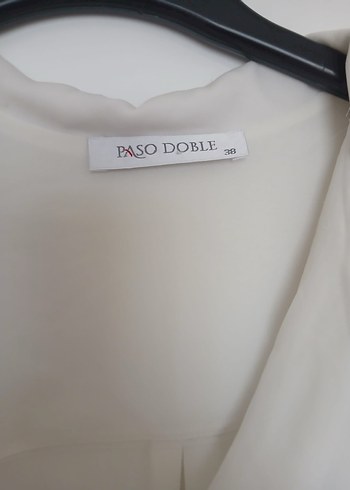 Beyaz Kadın V Yaka Kısa Kollu Salaş Gömlek - Görsel 5