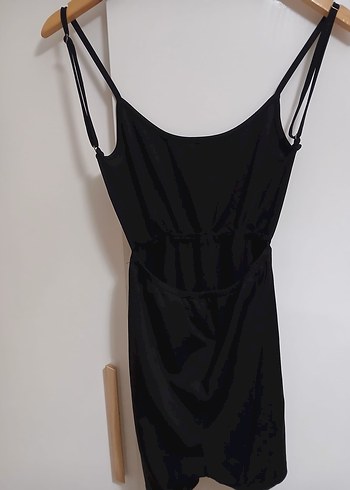 Kadın Siyah İnce Askılı Şort Tulum - Görsel 3