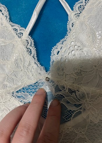 Kadın Parlak Beyaz Kısa Kollu gecelik takımı saten kumaş - Görsel 17