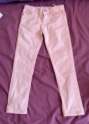 Pembe Kız Çocuk Normal Kesim Denim Pantolon