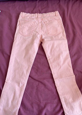 8 Yaş Beden pembe Renk Pembe Kız Çocuk Normal Kesim Denim Pantolon