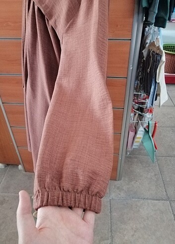 52 Beden kahverengi Renk Zara, Giy çık kadın gömlek