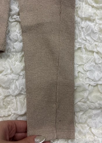 Kadın Bej Uzun Kollu Triko Kazak - Görsel 6