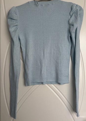 Mavi Kadın Örgü Uzun Kollu Kazak - Görsel 7