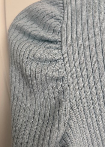 Mavi Kadın Örgü Uzun Kollu Kazak - Görsel 3