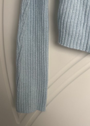 Mavi Kadın Örgü Uzun Kollu Kazak - Görsel 4