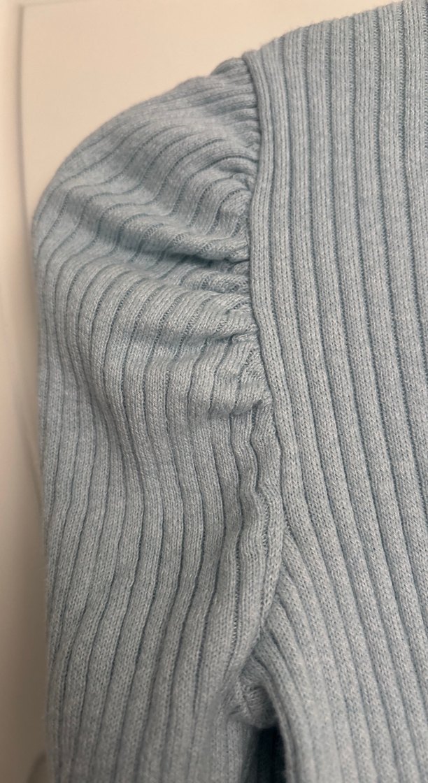 Mavi Kadın Örgü Uzun Kollu Kazak - Görsel 3