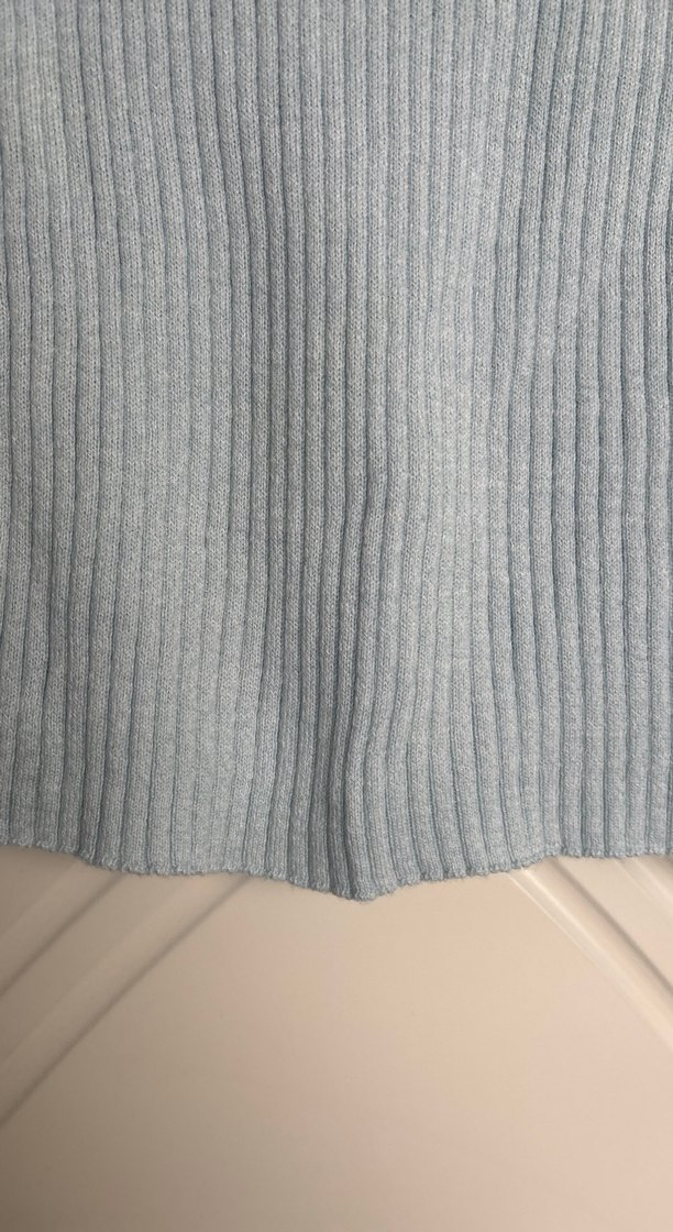 Mavi Kadın Örgü Uzun Kollu Kazak - Görsel 5