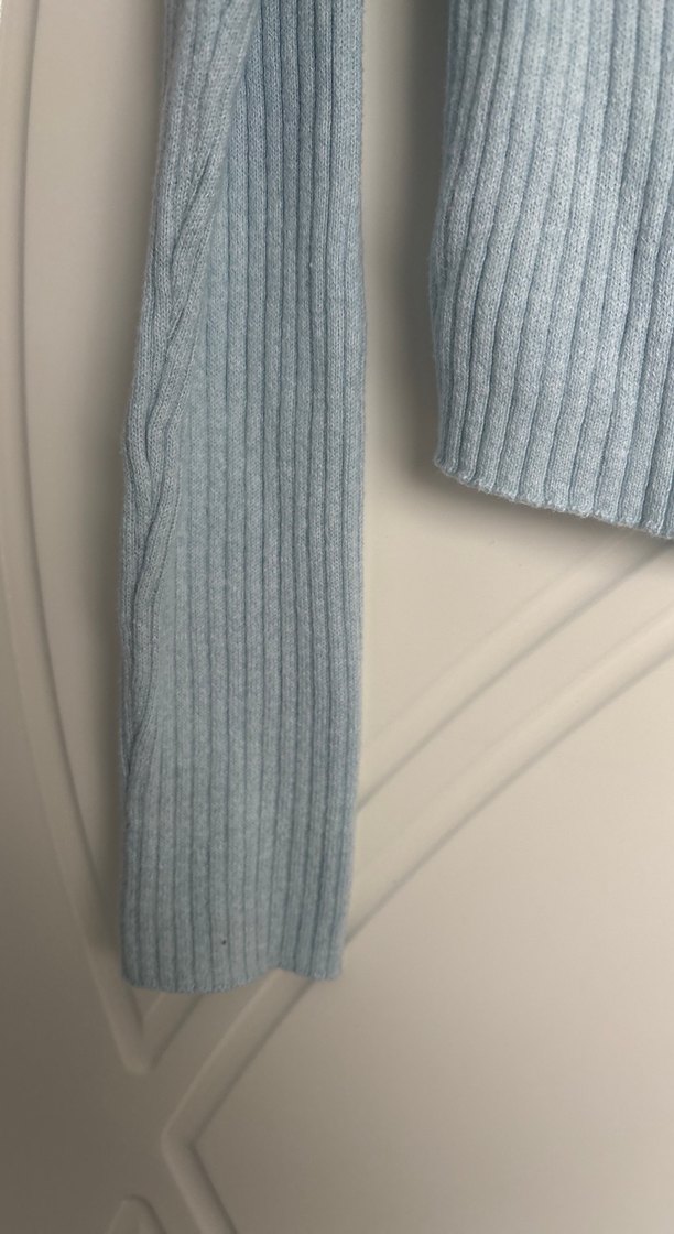Mavi Kadın Örgü Uzun Kollu Kazak - Görsel 4