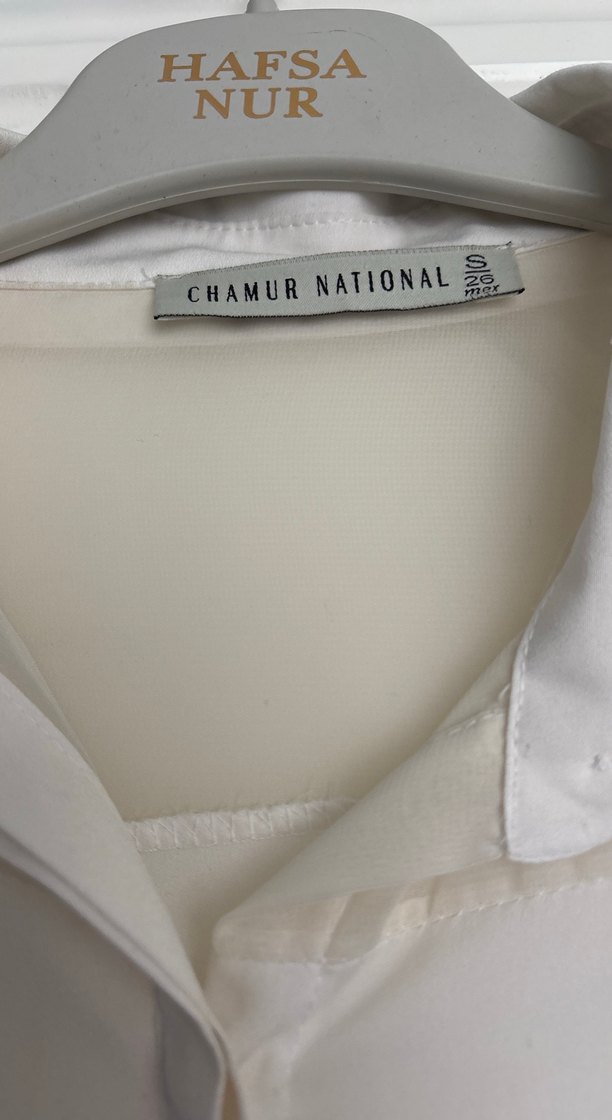 Fermuarlı Beyaz Kadın Gömlek - Görsel 3