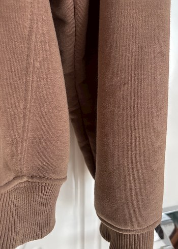 Kadın Kahverengi Fermuarlı Sweatshirt - Görsel 4