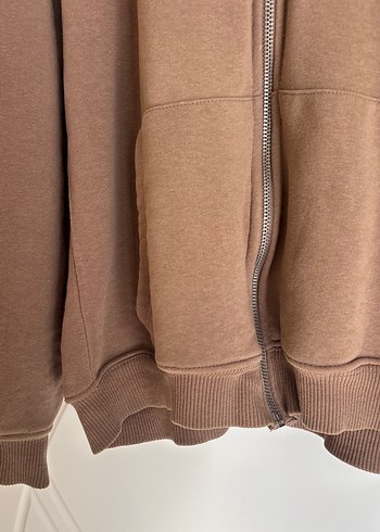 Kadın Kahverengi Fermuarlı Sweatshirt - Görsel 2