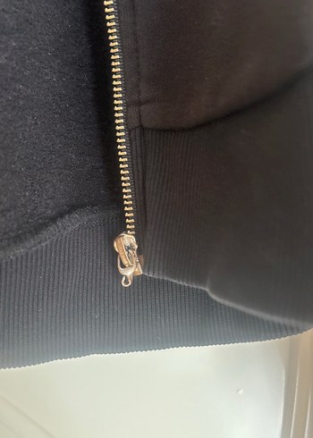 Siyah Fermuarlı Crop Hırka Addax - Görsel 6