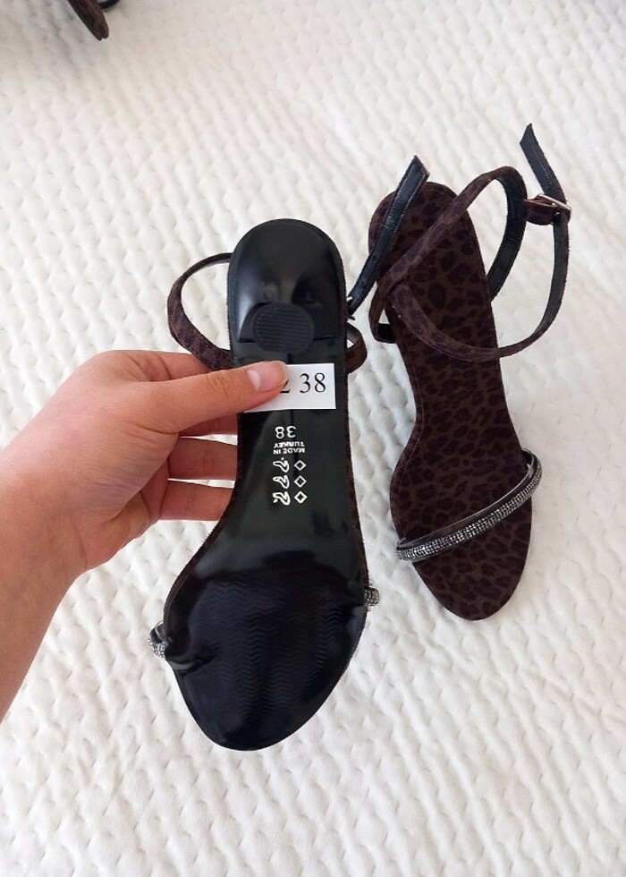 leopar topuklu ayakkabı - Görsel 2