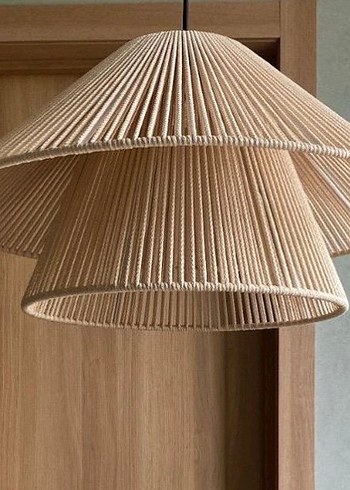 Bej Renkli Katmanlı Tasarımlı Sarkıt Lamba - Görsel 7