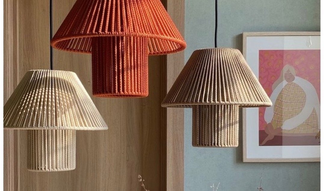 Bej Renkli Katmanlı Tasarımlı Sarkıt Lamba - Görsel 4