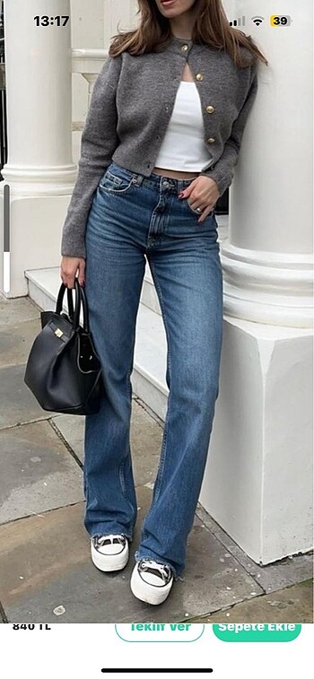 zara wide leg jean