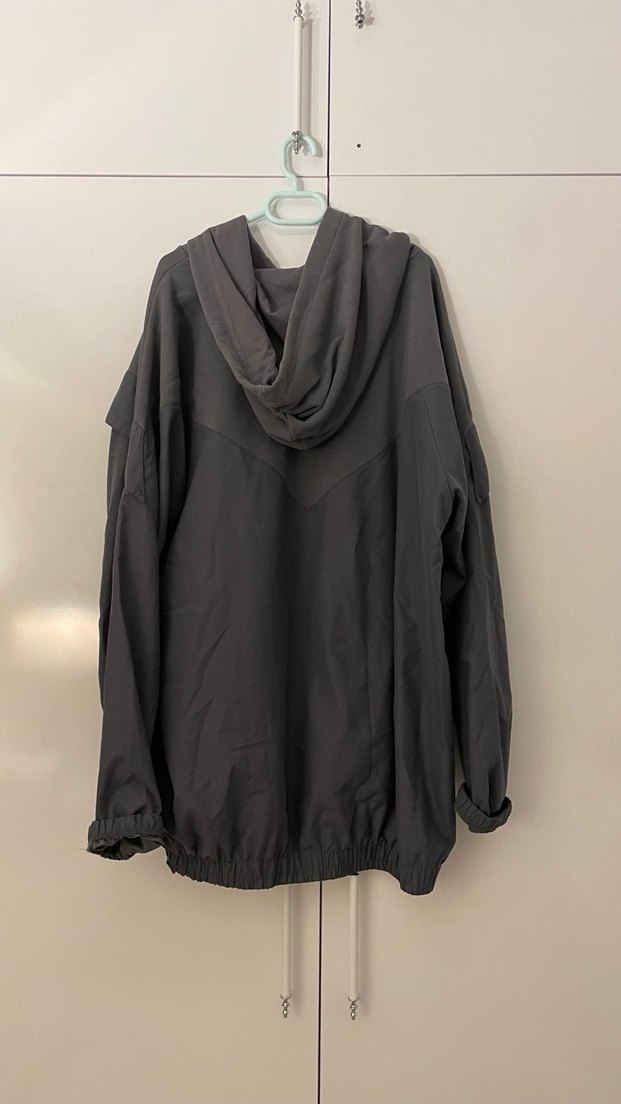 Siyah Midi Boy Salaş Kadın Yağmurluk - Görsel 5