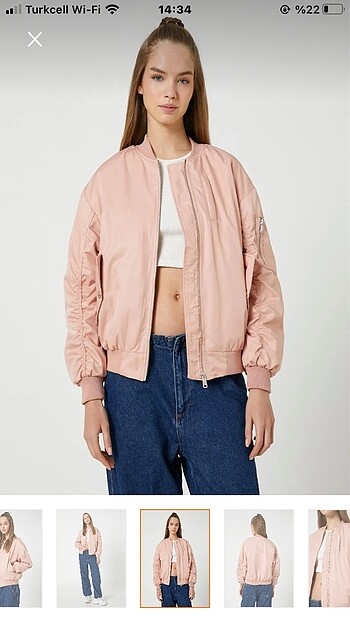 pudra&pembe renk bomber ceket