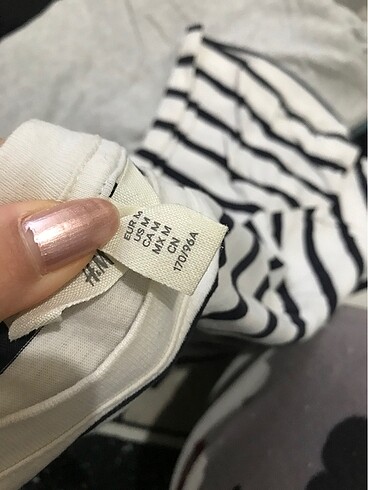 H&M Hm marka çizgili tshirt