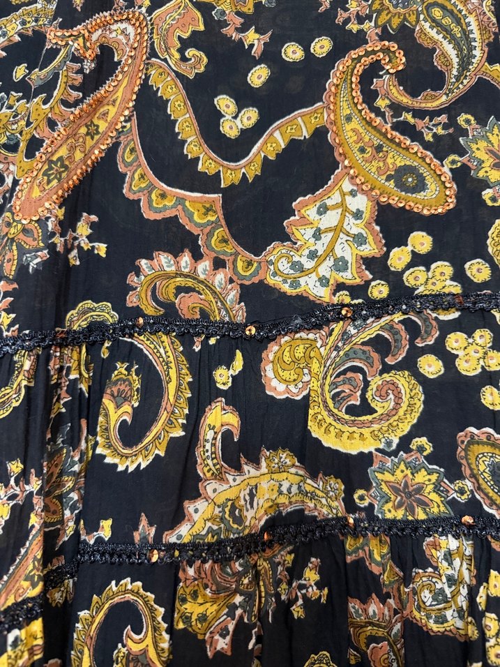 Desenli Bohem Mini Elbise - Görsel 3