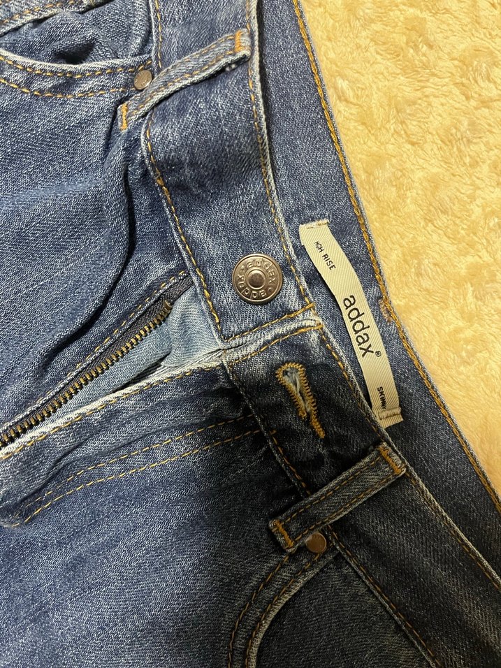 Kadın Lacivert Mini Denim Şort - Görsel 4