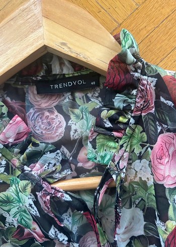 Çiçek Desenli Bohem Uzun Kollu Elbise - Görsel 5