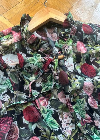 Çiçek Desenli Bohem Uzun Kollu Elbise - Görsel 4