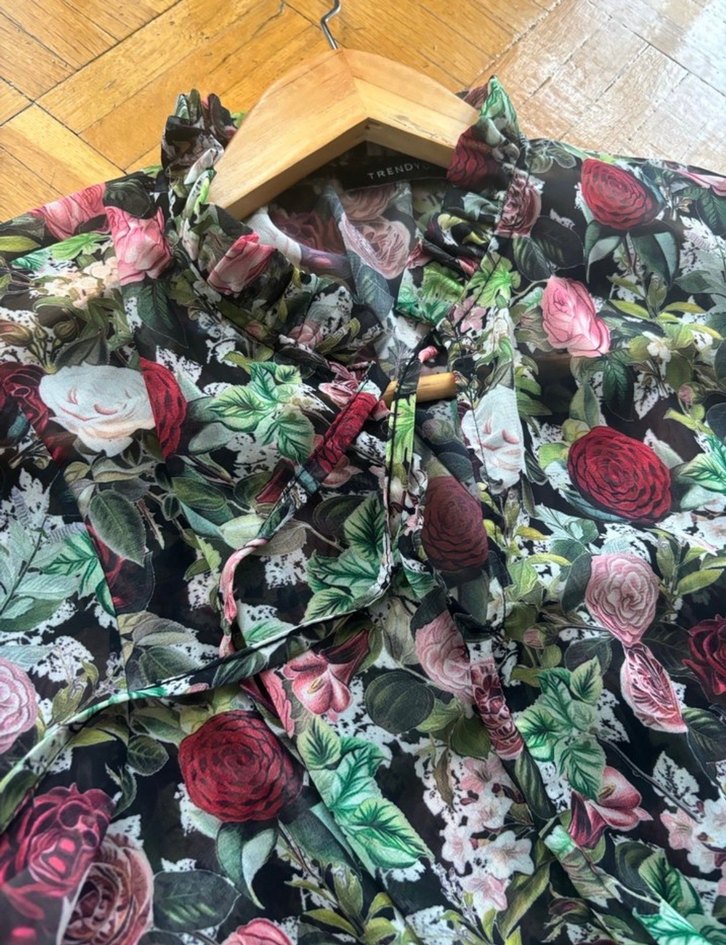 Çiçek Desenli Bohem Uzun Kollu Elbise - Görsel 4