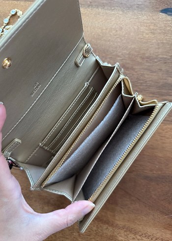 Love Moschino Altın taşlı Zincir Detaylı cüzdan kartlık Seti - Görsel 9