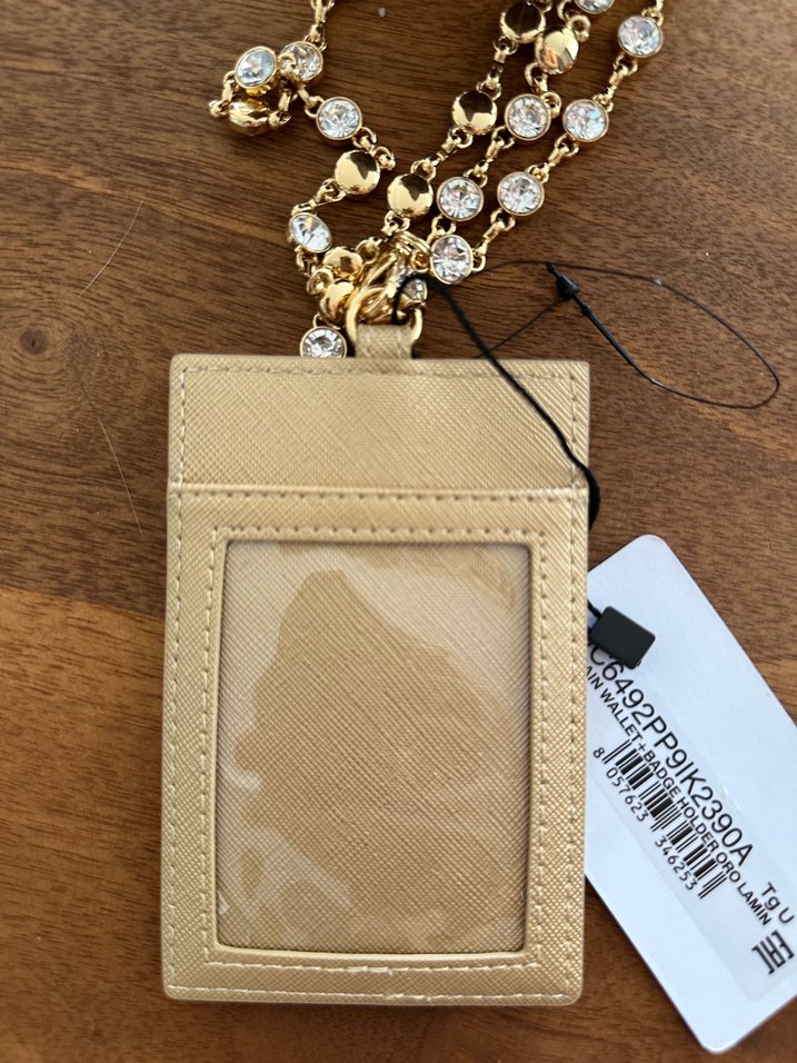 Love Moschino Altın taşlı Zincir Detaylı cüzdan kartlık Seti - Görsel 3