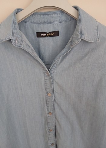 Mavi Jeans Düğmeli Mavi Denim Kadın Gömlek